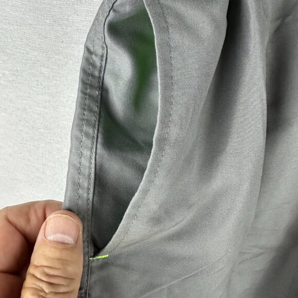 GEORGE MEN'S SWIMMING BOARD SHORTS GRAY AND NEON GREEN DRAWSTRING SIZE XL 40-42 - Picture 5 of 10